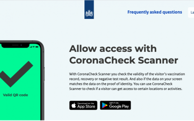 CoronaCheck Scanner provides Vaccination, Recovery and Negative Test Results