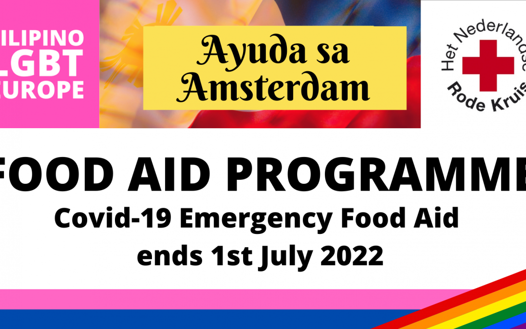 Ayuda sa Amsterdam Covid-19 Emergency Food Aid ends 1st July 2022